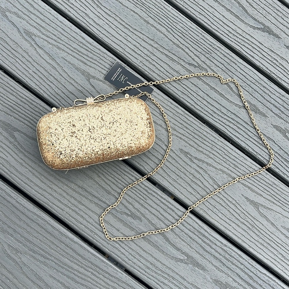 NWT Gold Glitter INC Crossbody